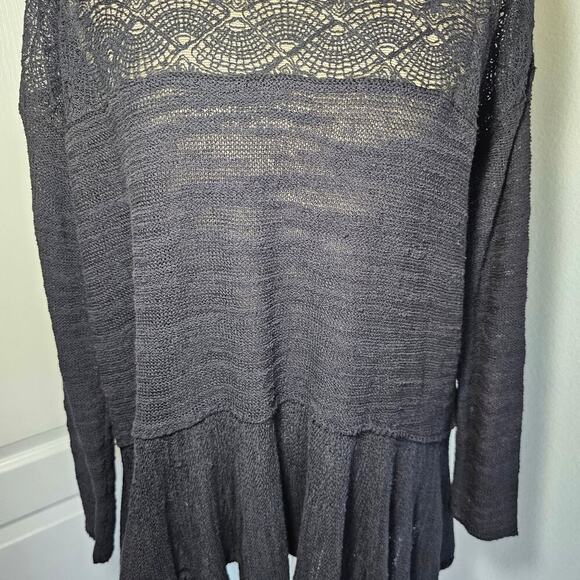 Free People Kristobel Tunic in Black sz M - Picture 3 of 11